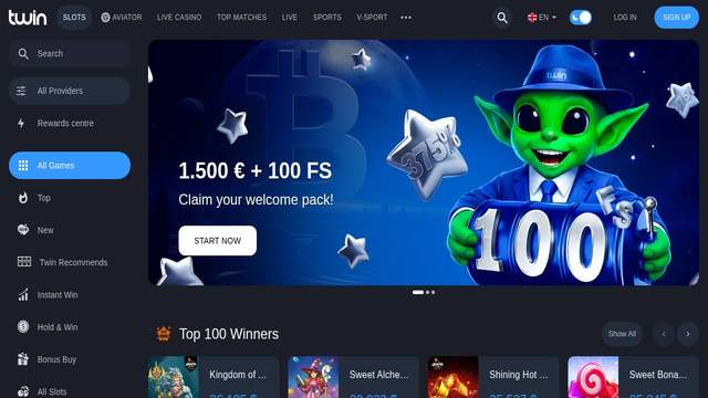 Twin casino screenshot